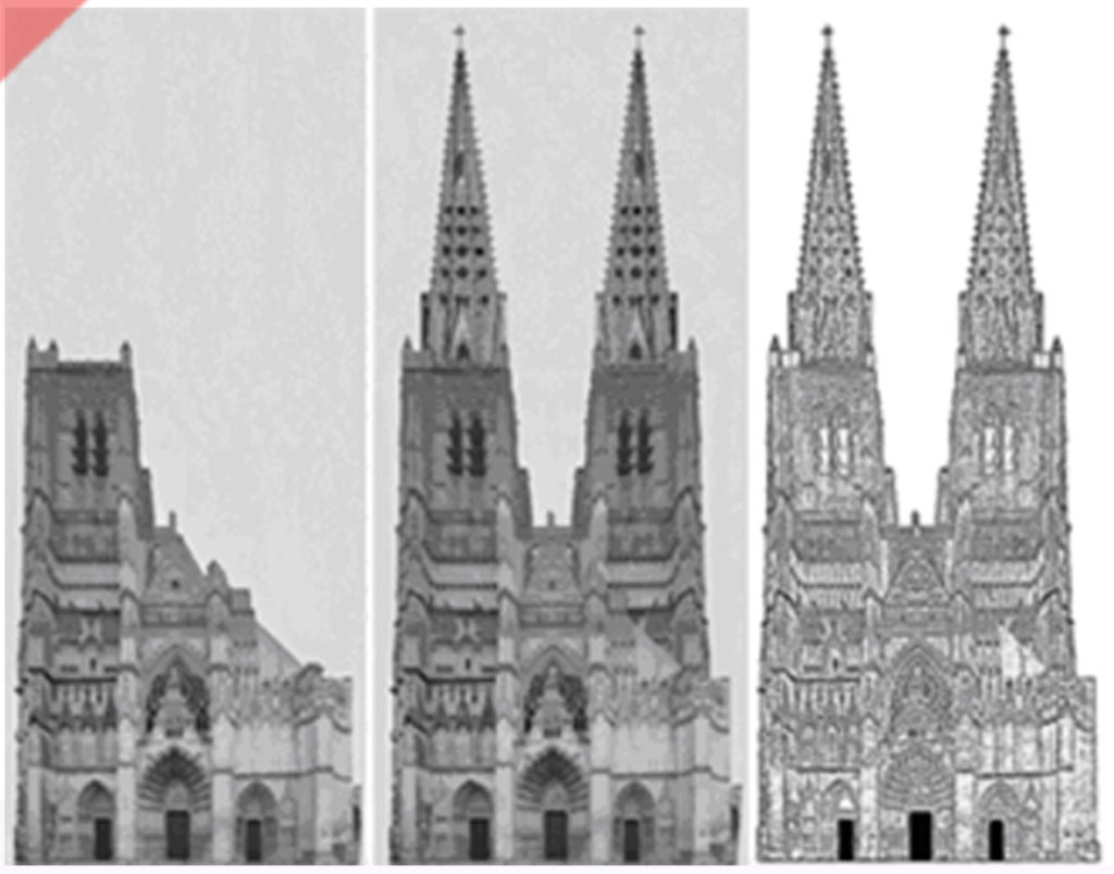 Auxerre-Kathedrale-Fassade-geplant-gebaut-Damals-Jetzt