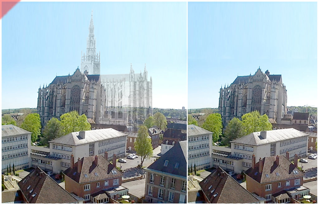 Beauvais-Kathedrale-Westchor-Drohne-Flug-geplant-gebaut-Damals-Jetzt