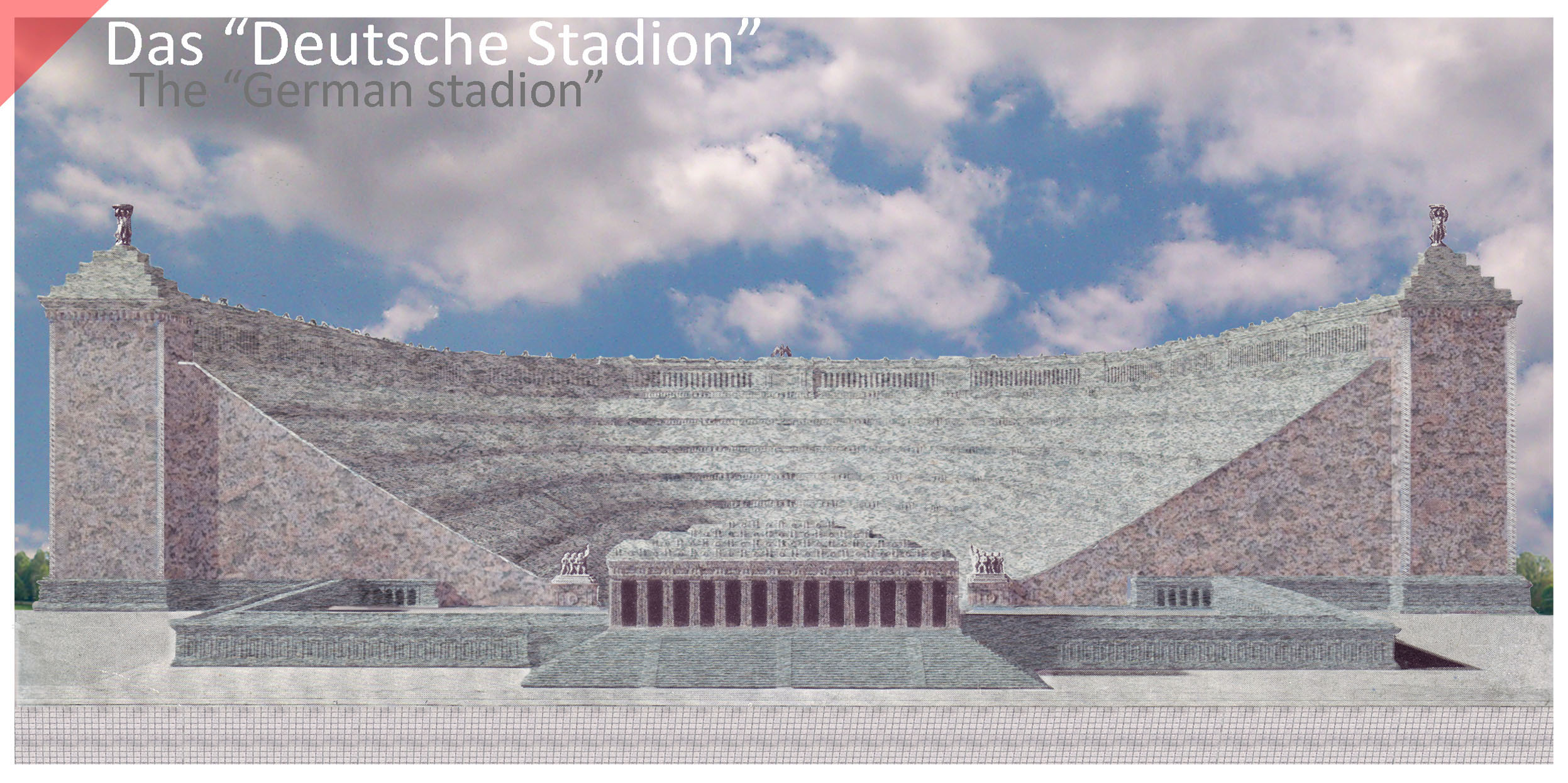 Deutsches-Stadion-Nuernberg-Ansichtskarte-Rekonstruktion-granit-rot-grau-weiss