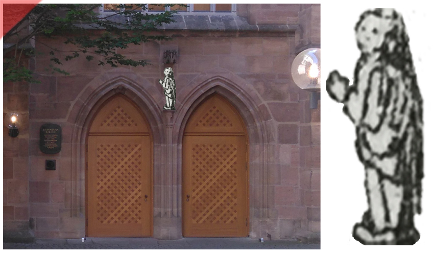 Christliche-Kunst-Marthakirche-figur-rekonstruiert-Kirchen-Altstadt-Nuernberg-Nuernberg-Figurennischen-Steinplastiken